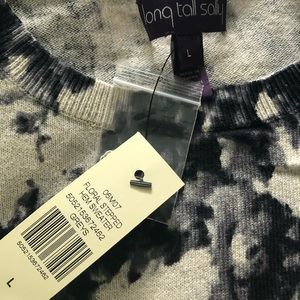 Long Tall Sally grey floral pullover sweater L
